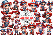 4th Of July Cute Baby Boy Clipart, a Person Illustration by RobertsArt (Thumbnail 1 of 7)