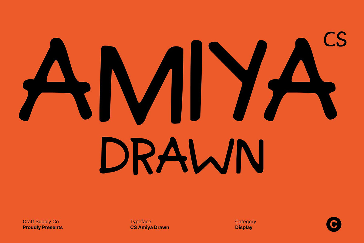 CS Amiya Drawn, a Handwritten Font by Craft Supply Co. (Photo 1 of 8)
