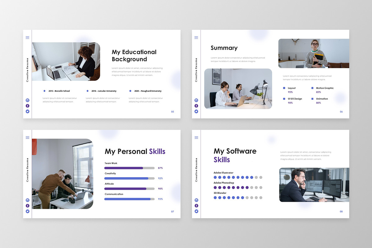 Creative Resume Google Slide, a Presentation Template by MtvtdArt (Photo 2 of 6)