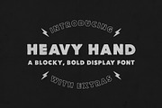 Heavy Hand - a Bold Font with Extras, a Font by On Point Studio (Thumbnail 1 of 6)