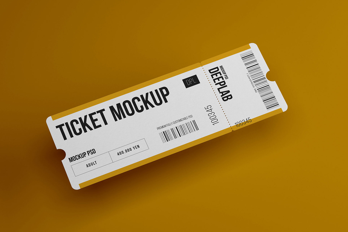Tickets Mockup Set - 17 styles, a Print Template by Deeplab (Photo 18 of 20)