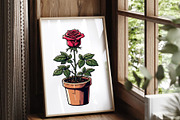 Flower Pot Clipart Garden PNG Art, a Decorative Illustration by QM_ART (Thumbnail 6 of 7)