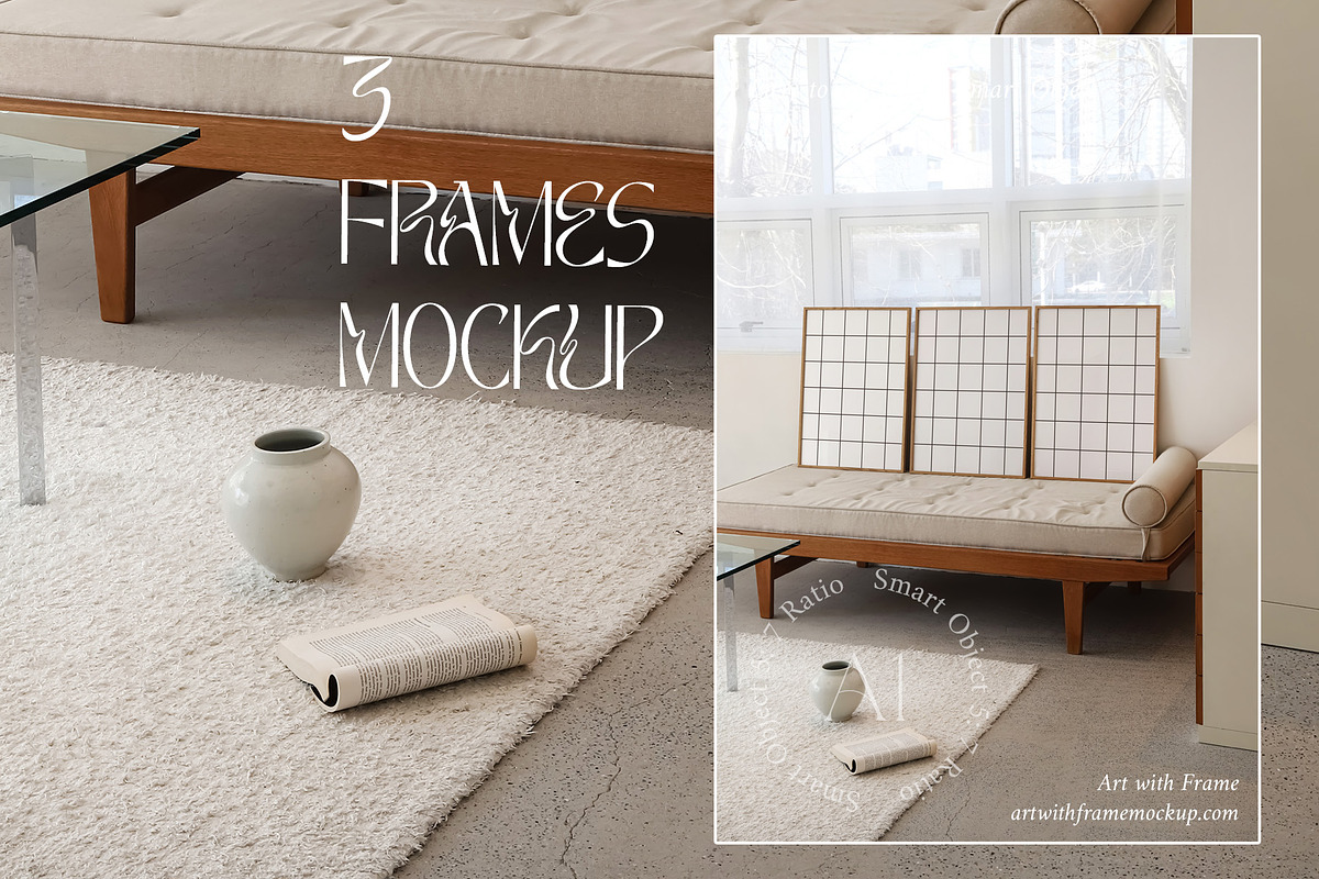 51 Frame Mockups - Vintage Furniture, a Product Mockup by ArtwithFrame (Photo 7 of 50)