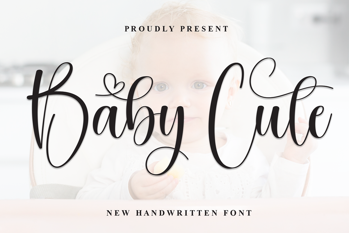 Baby Cute | Script Font, a Handwritten Font by Scratchones (Photo 1 of 9)