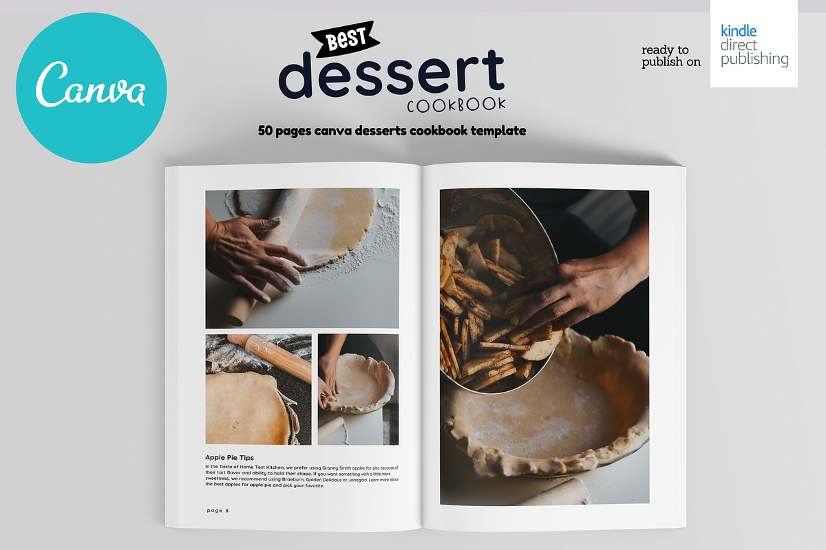 Desserts Canva Recipes Book Template, a Magazine Template by DeLaGranSiete (Photo 5 of 11)