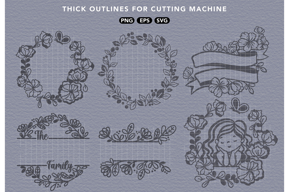 laurel wreath SVG, flower border, a Graphic by hanacrochetdesign (Photo 1 of 11)