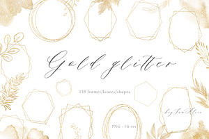 Gold Glitter Geometric Polygonal