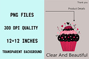 Funny Valentine’s Day Cupcake Clipar, an Illustration by SVGArt (Thumbnail 3 of 8)