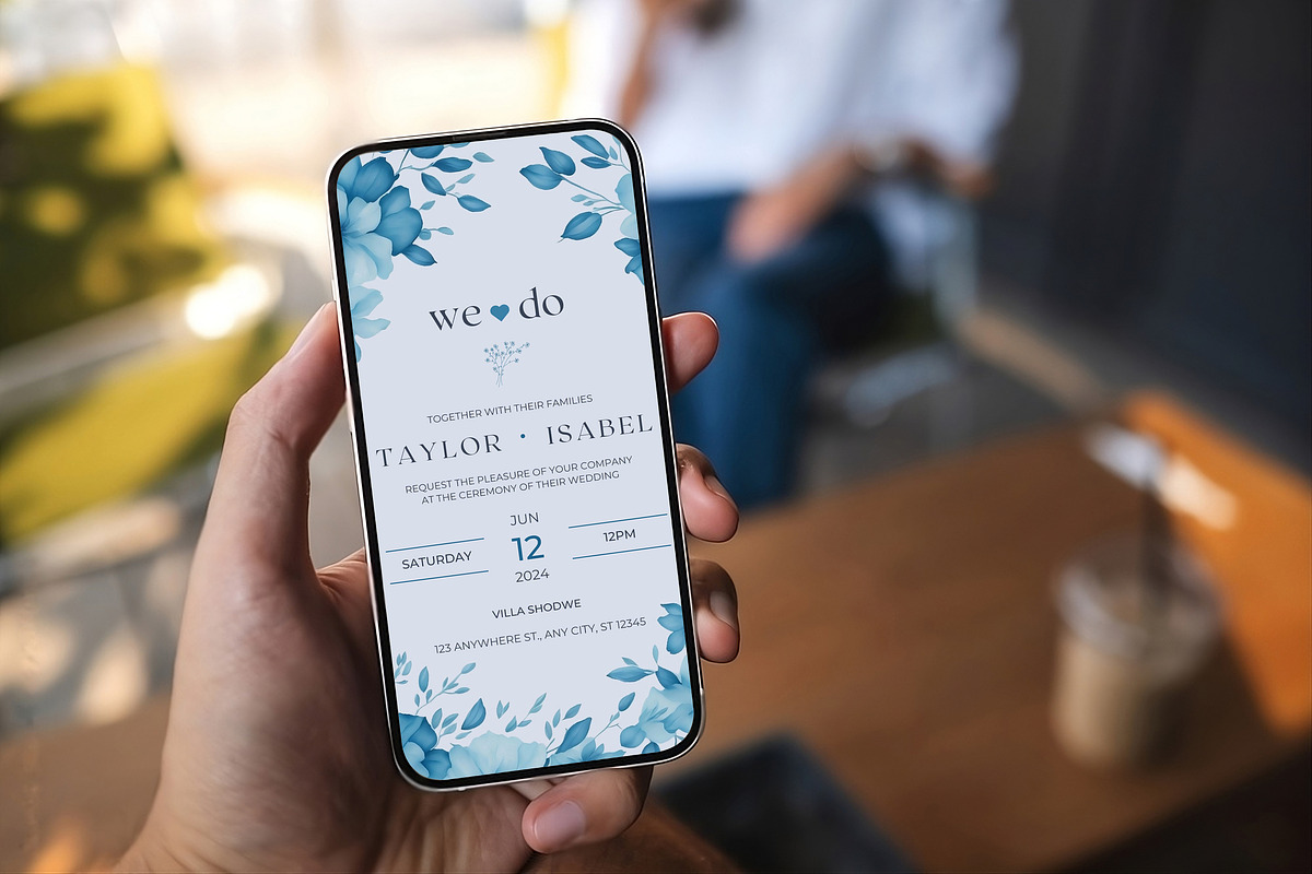 Wedding Template Bundle Light Blue, an Invitation Template by MarryMeMoments (Photo 6 of 7)