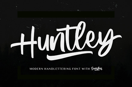 Huntley - Modern Handlettering Swash, a Script Font by Garisman Std