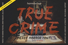 True Crime Rough Messy Horror Font