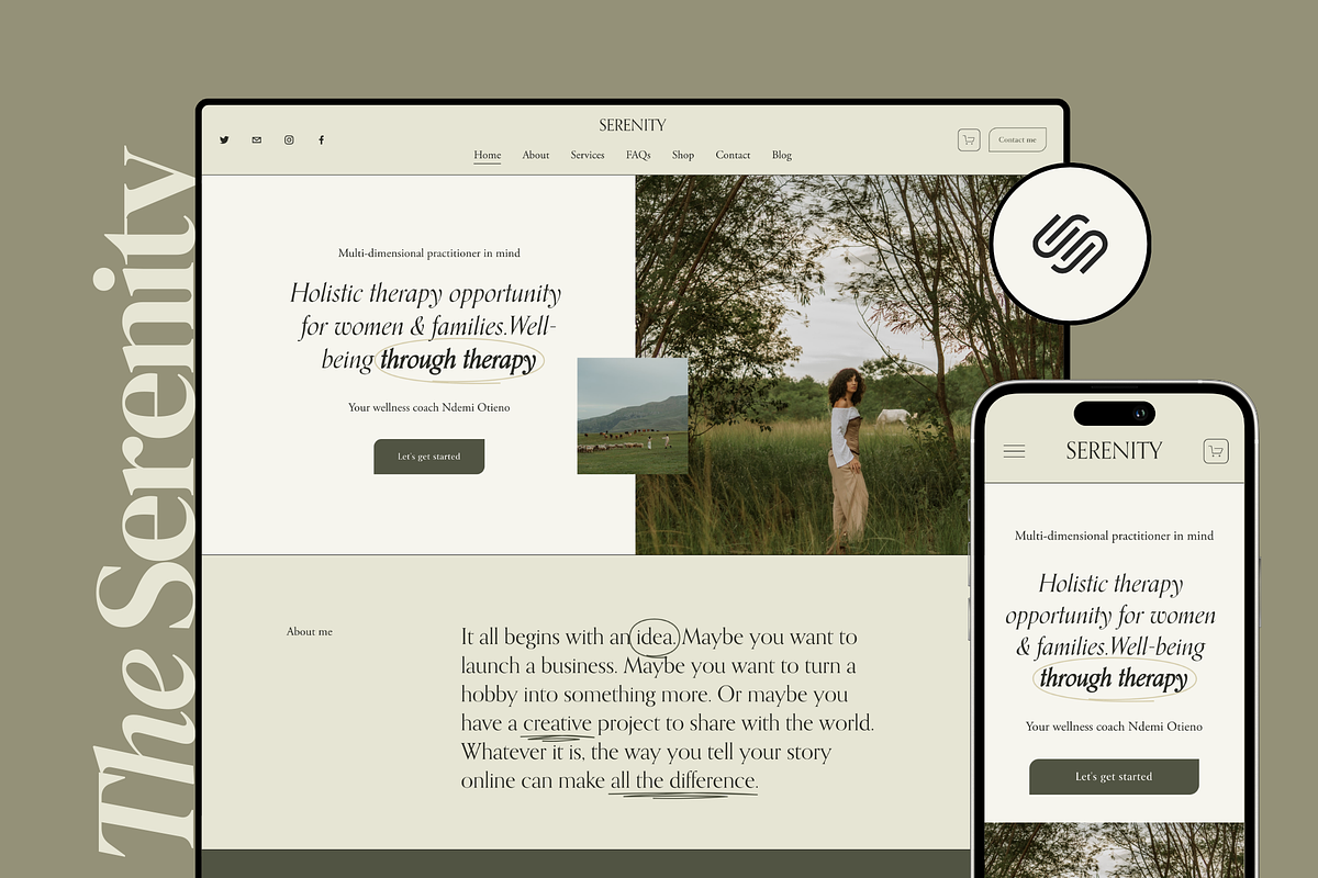 Therapist Squarespace Template, a Squarespace Template by Eden Origin Studio (Photo 1 of 11)