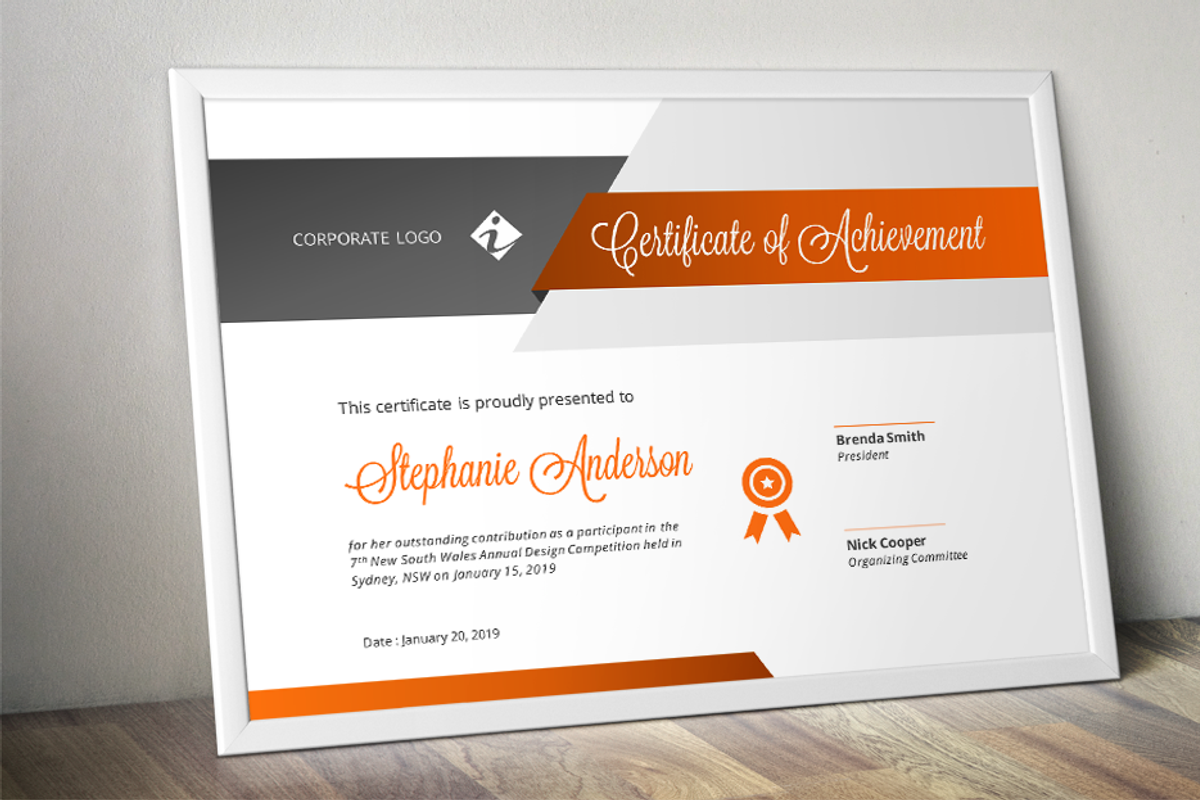 10 modern certificate docx bundle, a Stationery Template by Inkpower (Photo 7 of 10)