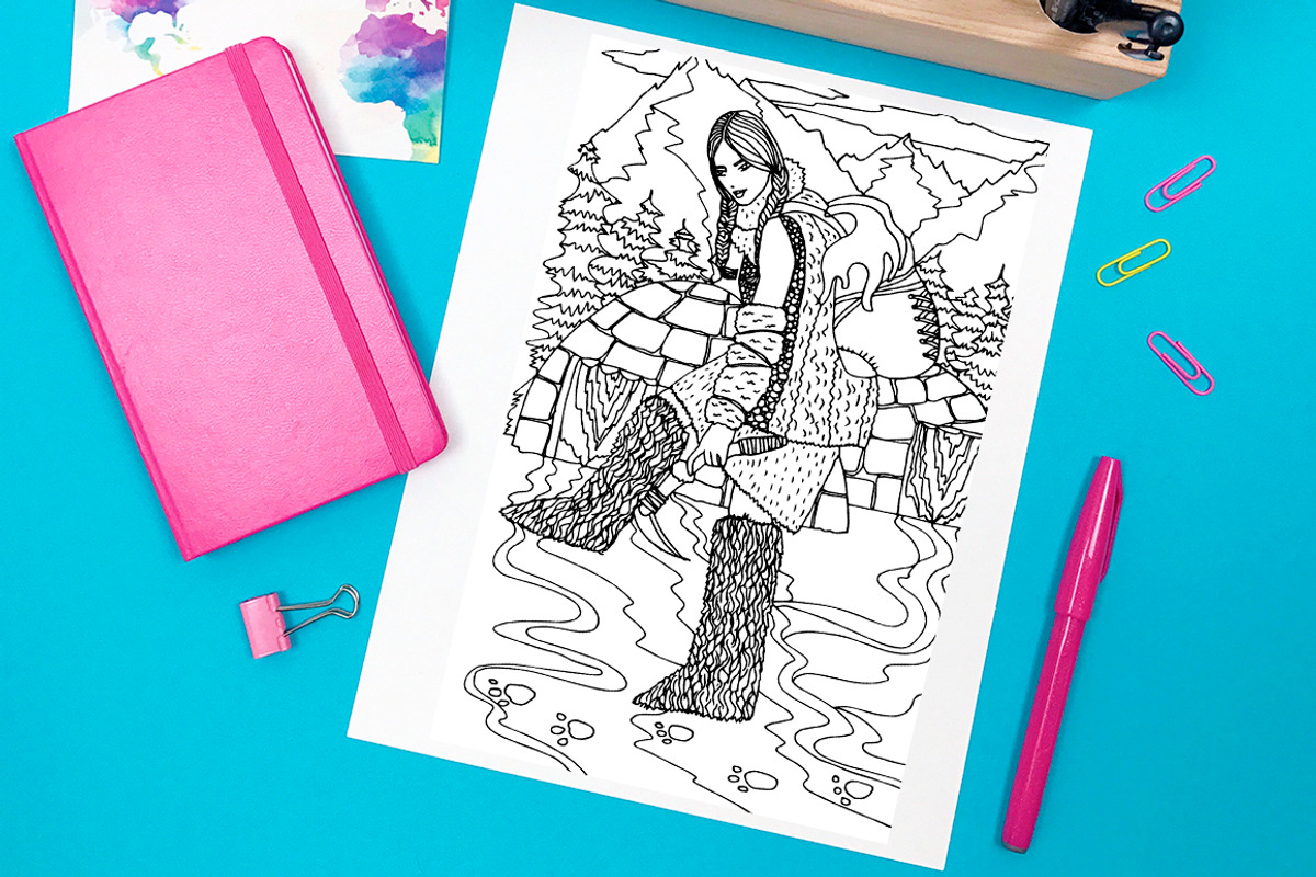 Women of the world Coloring Book, an Illustration by ivanushka-art (Photo 4 of 6)
