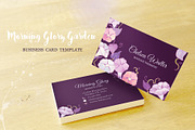 Morning Glory Business Card Template, a Business Card Template by Ujean'sWhimsicalWorld (Thumbnail 1 of 4)