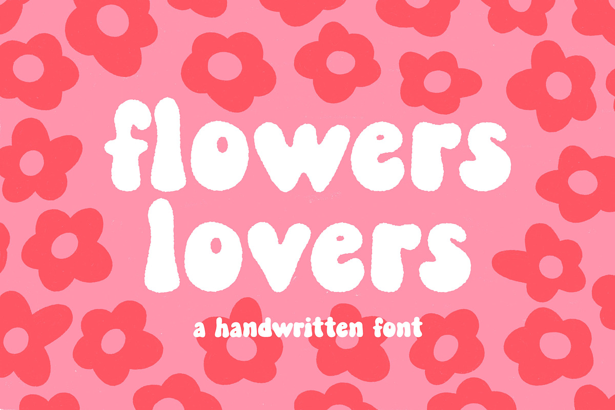 Flowers lovers | Handwritten font, a Handwritten Font by JuliaVolkova (Photo 1 of 9)