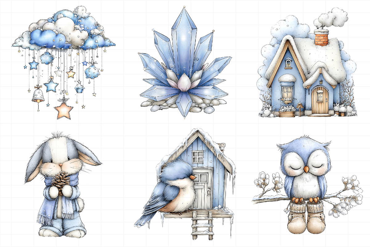 Whimsical Winter Clipart, an Illustration by Daily.Designs (Photo 3 of 5)