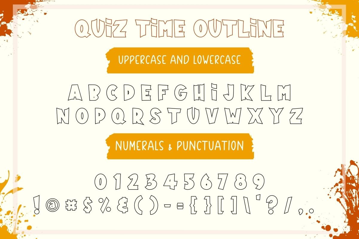 Quiz Time - Display Font, a Symbol Font by AnningArts (Photo 7 of 7)