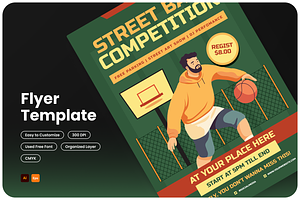 Street Ball Competition Flyer, a Flyer Template by Annora Studio
