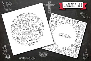 70 CANADA Hand Drawn Elements!