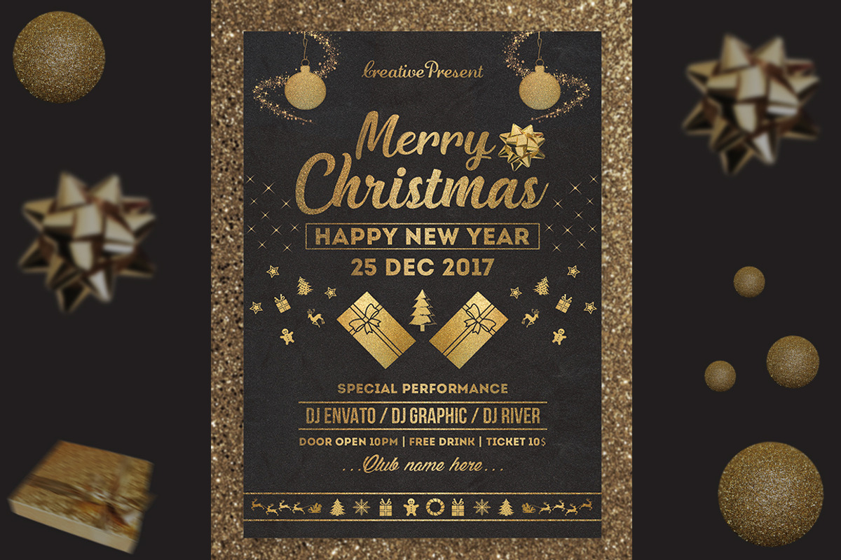 Merry Christmas Flyer, a Flyer Template by Creative  designer (Photo 2 of 5)