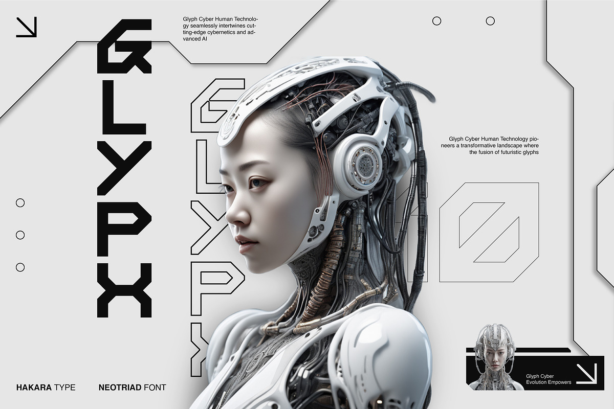 Neotriad - Futuristic Font, a Sans Serif Font by Hakara Type (Photo 2 of 7)