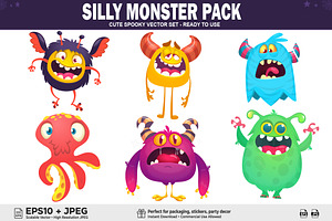 Fuzzy Fluffs - 6 Cute Monsters