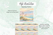 Watercolor Beach Seamless Print, a Pattern Graphic by Paper & Pattern Studio (Thumbnail 3 of 9)