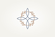 witch's knot with leaves around icon, a Branding & Logo Template by Blazybone (Thumbnail 1 of 2)