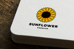 Sunflower Logo Floral Nature Icon, a Branding & Logo Template by mesuka