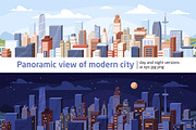 Cityscape at day and night time, an Object Illustration by Good Studio (Thumbnail 1 of 3)