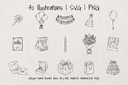 Birthday | Whimsical Sketch Bundle, a Decorative Illustration by Artalia (Thumbnail 3 of 5)