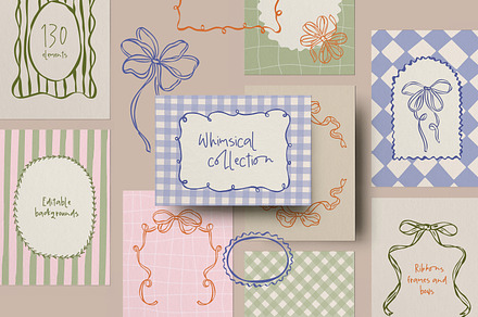 Whimsical Frames and Bows Part 2, an Object Graphic by DesignThatMatters