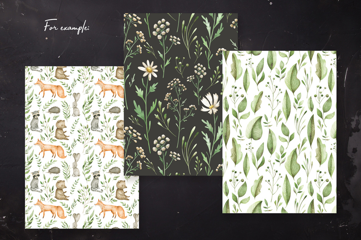 Watercolor woodland animals set, an Animal Illustration by OrangePeafowlArt (Photo 10 of 14)