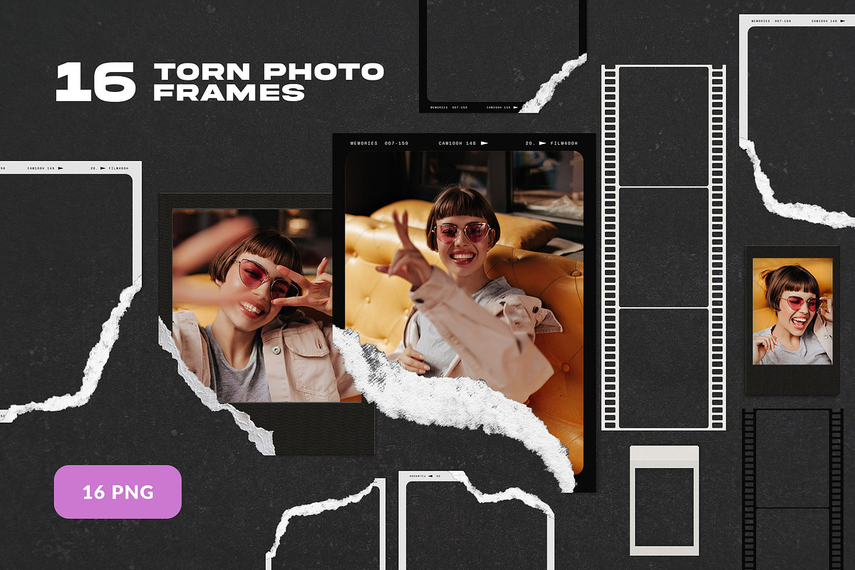 Torn Photo Frames, an Object Graphic by Andrew Skoch Design (Photo 1 of 4)