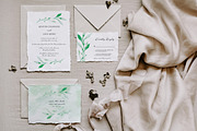 Misty Green Leaves Wedding Suite, an Invitation Template by Knotted Design (Thumbnail 2 of 5)