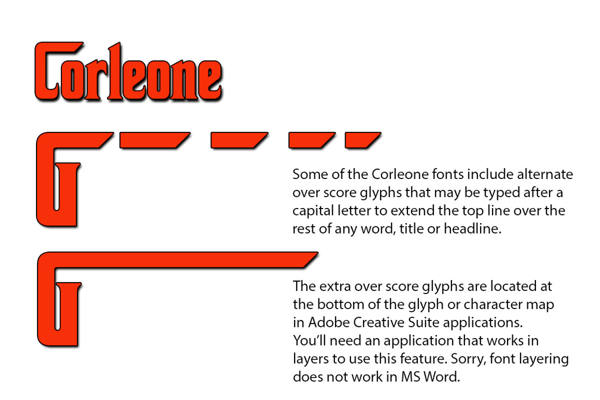 Corleone Complete, a Font by FontMesa (Photo 6 of 6)