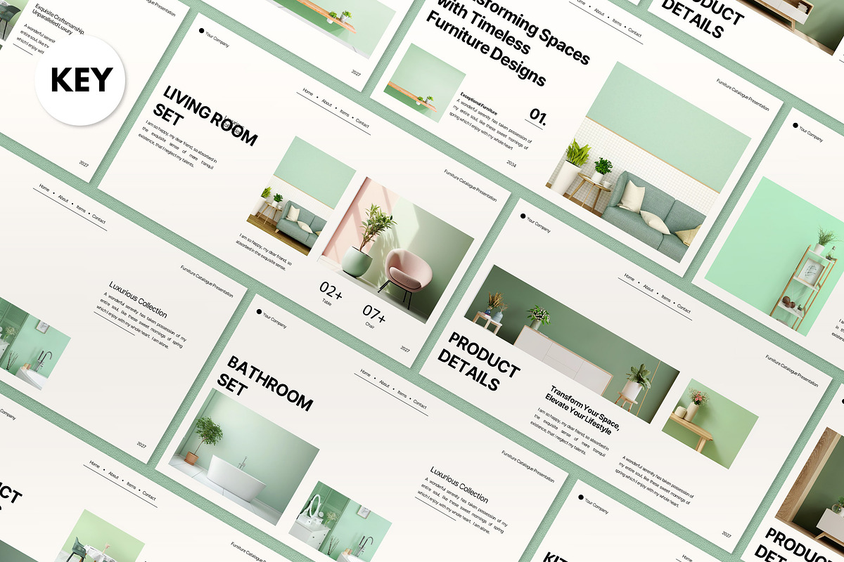 Cream Furniture Catalogue Keynote, a Presentation Template by graphicook (Photo 1 of 4)