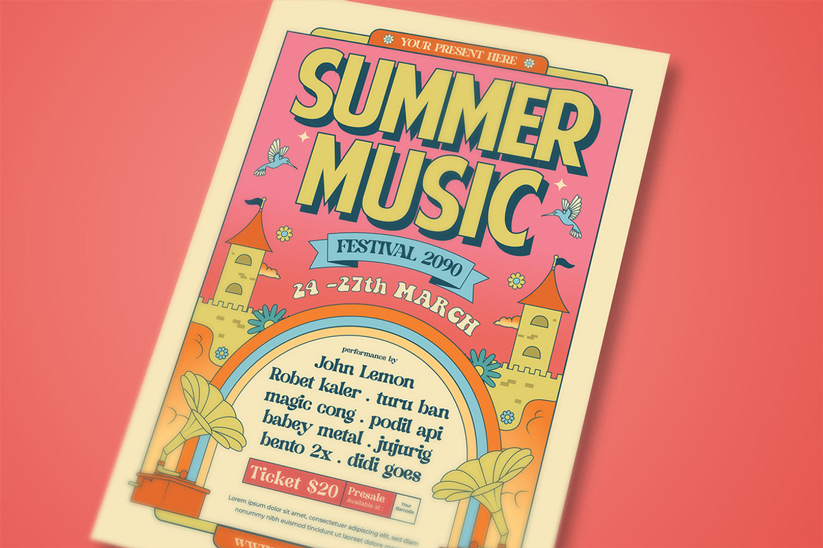 Summer Music Festival Flyer, a Flyer Template by megarez (Photo 3 of 3)