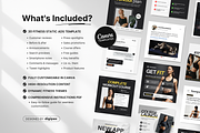 Fitness Static Ad Templates Canva, a Social Media Template by DigiPax (Thumbnail 2 of 11)