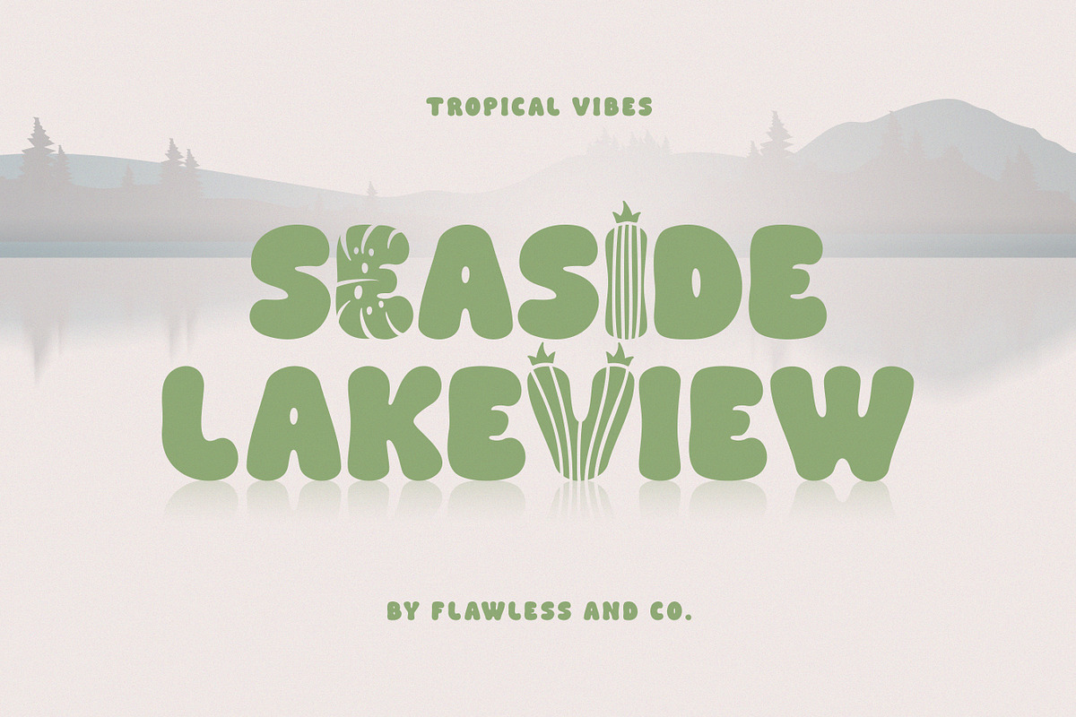 Tropical Vibes - Display Retro Font, a Sans Serif Font by Flawless And Co (Photo 4 of 9)