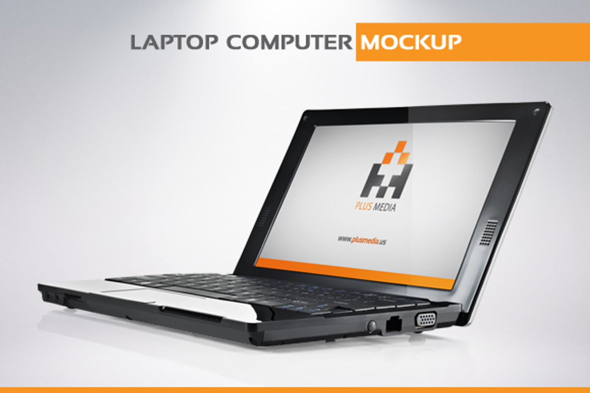 Laptop Computer Mockup, a Device Mockup by Plus Media (Photo 3 of 4)
