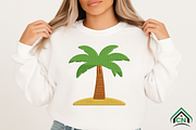 Coastal Summer Embroidery Design, a Solid Icon by Craft Nest (Thumbnail 2 of 6)