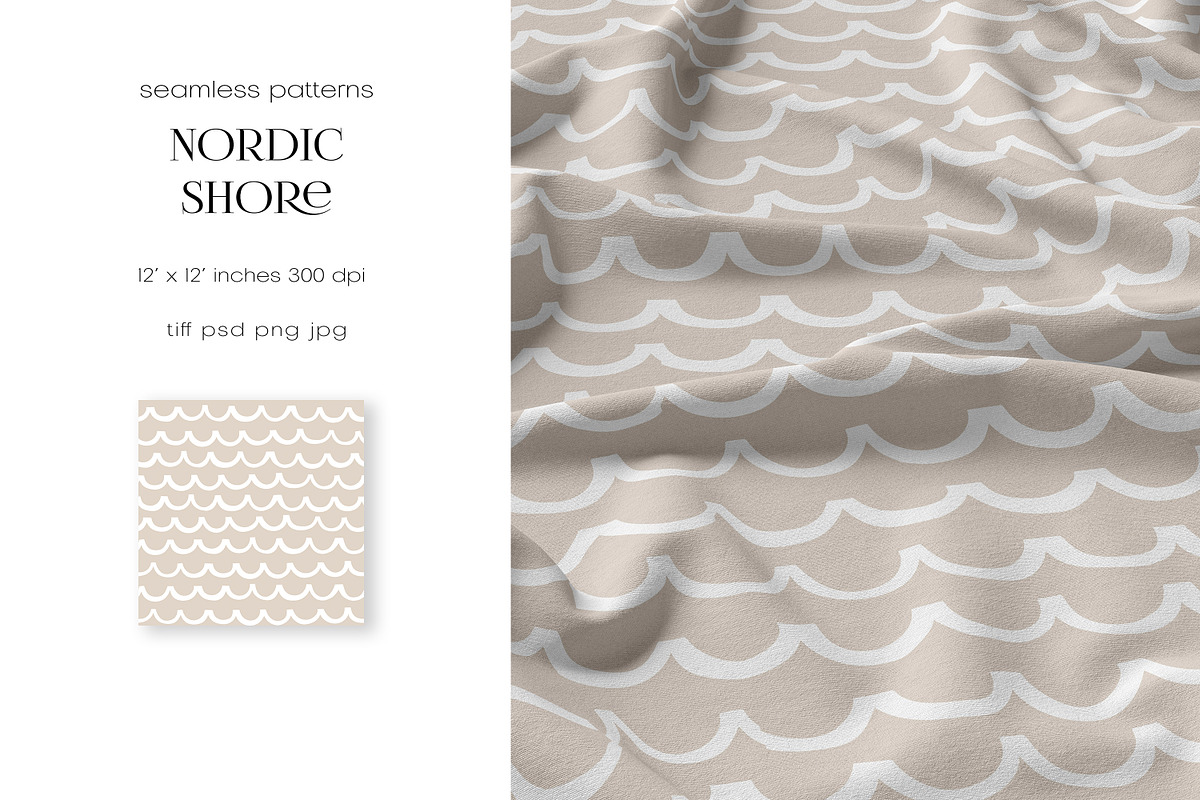 Nordic Shore – Patterns Set, a Pattern Graphic by PROTEA Watercolor Studio (Photo 6 of 7)