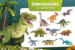 Dinosaurs Illustration Set