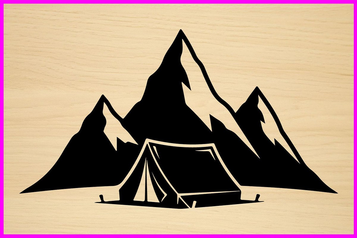Tent and Mountain Emblem Bundle, an Object Illustration by Gfx_Store (Photo 12 of 12)
