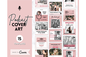 15 Podcast COVER ART Templates