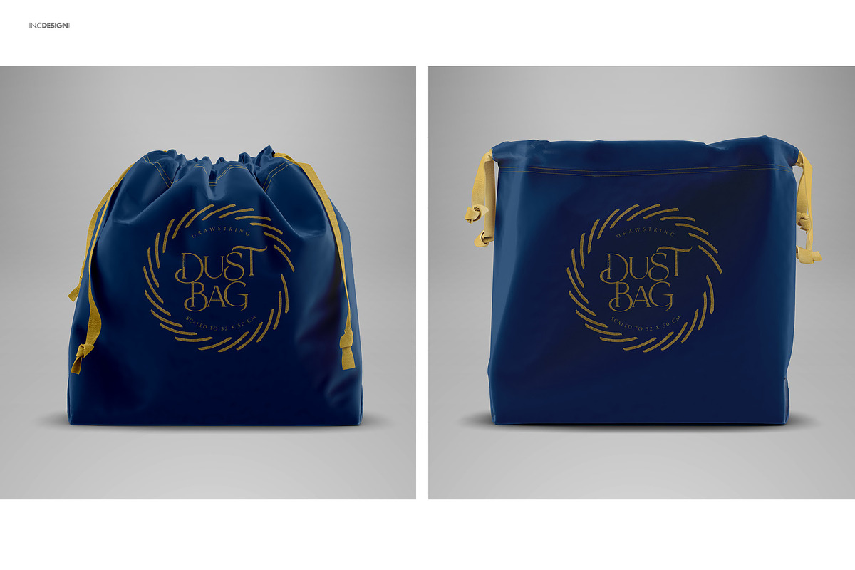 Drawstring Dust Bag Packaging Mockup, a Packaging Mockup by INCDesign (Photo 5 of 9)