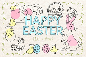 Easter Doodles & Decorative Frames
