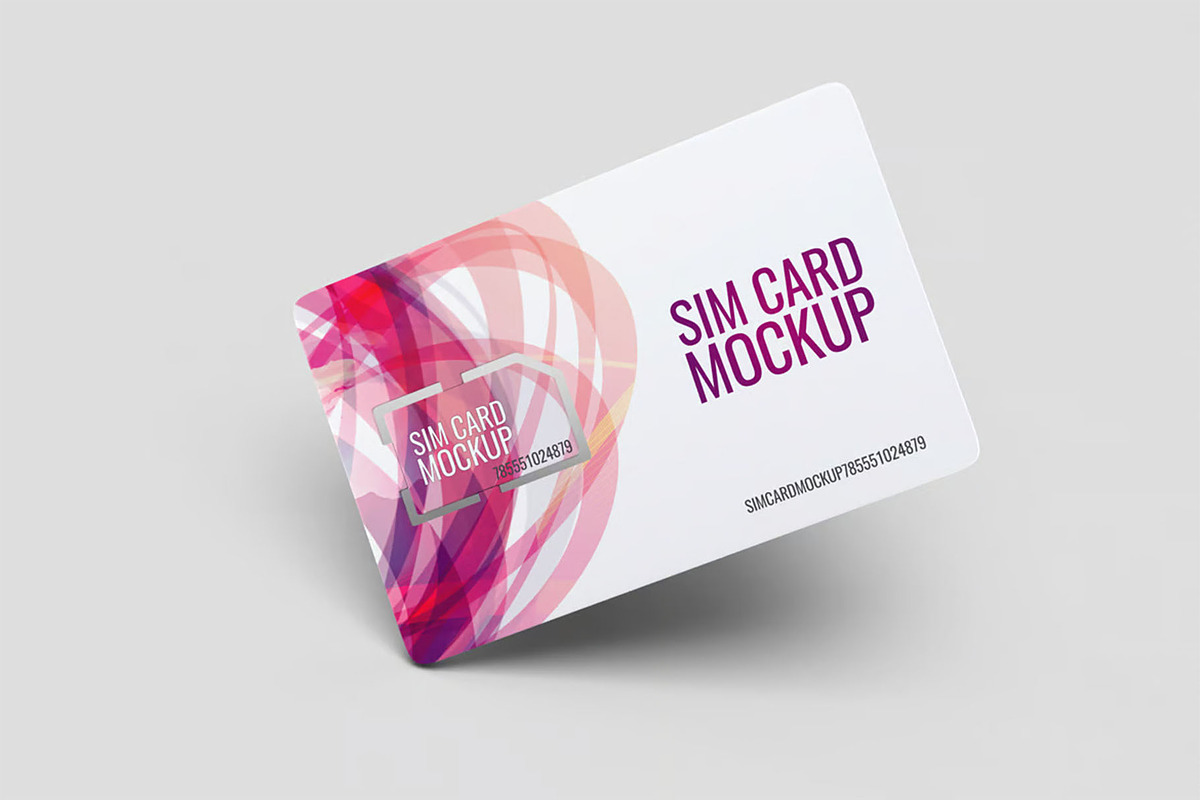 Sim Card Mock-Up, a Product Mockup by Se٧enStudio (Photo 2 of 7)